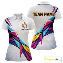 Load image into Gallery viewer, Womens Golf Polo Shirts Custom Name Golf Shirts For Women, White Golf Shirts, Gift For Golf Lovers NBT549