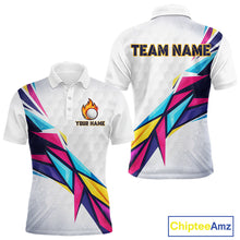 Load image into Gallery viewer, Mens Golf Polo Shirts Custom Name Golf Shirts For Men, White Golf Shirts, Gift For Golf Lovers NBT549