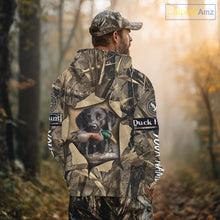 Load image into Gallery viewer, Mallard Duck Hunting Black Labrador Retriever Camo 3D Shirts, Duck Hunting Gifts NBT193