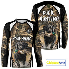 Load image into Gallery viewer, Duck Hunting with Black Lab Camo 3D All Over Printed Shirts, Camouflage Duck Hunting Clothing NBT206