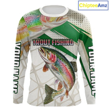 Load image into Gallery viewer, Rainbow Trout Fishing Tournament Shirts Long Sleeve, Custom Trout Fishing Shirts NBT429