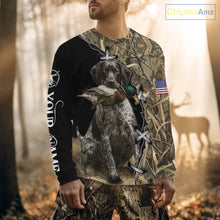 Load image into Gallery viewer, Duck Hunting with German Wirehaired Pointer Customize Name 3D All Over Printed Shirts Personalized Gift NBT151