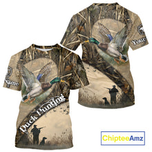 Load image into Gallery viewer, Mallard Duck Hunting Brown Camouflage 3D All Over Printed Shirts, Duck Hunting Clothes for Hunter NBT155