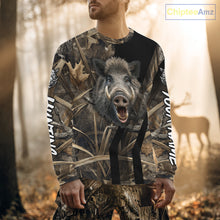 Load image into Gallery viewer, Custom Hog Hunting Camo 3D Printed Shirts, Boar Hunting Shirt for Hunter, Hunting Gifts NBT176
