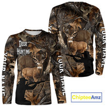 Load image into Gallery viewer, Personalized Whitetail Deer Hunting Brown Camo with Hunter 3D Print Custom Name Shirts, Hunting Gift NBT269