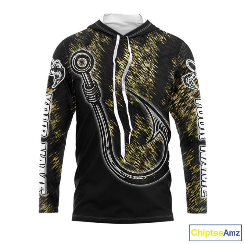 Custom Fish Hooks Bass Fishing Tournament Shirts Long Sleeve, Bass Fishing Shirts NBT454
