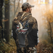 Load image into Gallery viewer, Duck Hunting American Flag Dark Camouflage Shirts, Duck Hunting Gifts NBT198