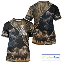 Load image into Gallery viewer, Wild Boar Bow Hunting Grim Reaper Camouflage 3D Shirts, Custom Boar Shirt NBT202