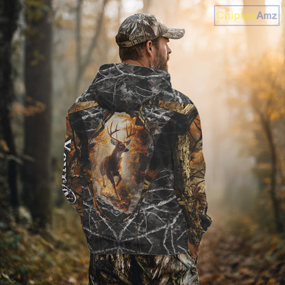Personalized Deer Hunting 3D All Over Printed Camo Custom Name Shirt, Hunting Gift NBT311