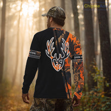 Load image into Gallery viewer, Orange Forest Camo Deer Hunting Shirts, Deer Hunting With Full All Over 3D For Deer Hunters NBT274