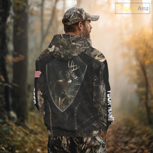 Load image into Gallery viewer, Whitetail Deer Hunting Camo US Flag 3D All Over Printed Shirts, Best Deer Hunting Gifts for Men NBT222