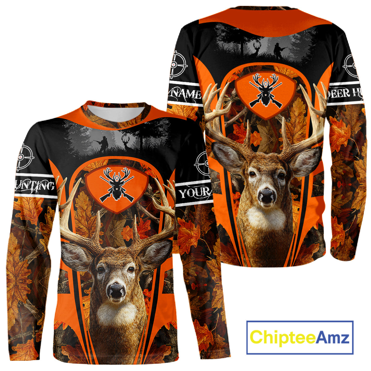 Personalized Deer Hunting 3D All Over Printed Shirts Custom Deer Camo Shirt Hunting Gifts NBT292