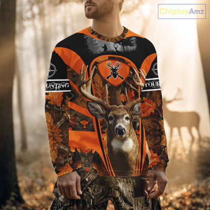 Personalized Deer Hunting 3D All Over Printed Shirts Custom Deer Camo Shirt Hunting Gifts NBT292
