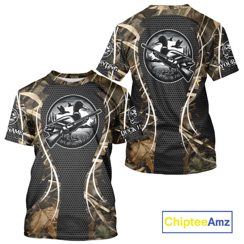 Personalized Duck Hunting Grass Camouflage All Over Printing Shirts, Duck Hunting Clothing, Hunting Gifts NBT240