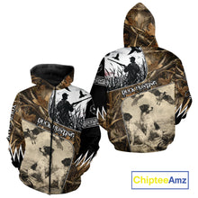 Load image into Gallery viewer, Duck Hunting Camouflage Mallard Duck Custom Name Shirts, Best Duck Hunting Season Gifts NBT149