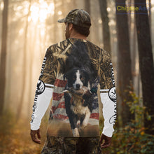 Load image into Gallery viewer, Border Collies Duck Hunting USA Flag Customized Name All Over Printed Shirts, Hunting Gifts NBT153