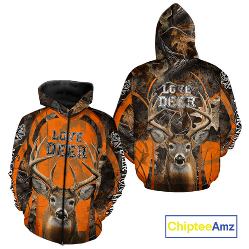 Custom Camo 3D Whitetail Deer Hunting Shirt Best Hunting Clothes For Deer Season NBT243