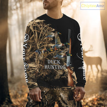 Load image into Gallery viewer, Camouflage Duck Hunting Custom Name 3D All Over Printing Shirts, Duck Hunting Gifts NBT159