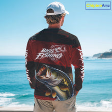 Load image into Gallery viewer, Personalized Bass Long Sleeve Fishing Shirts UV Protection, Bass Fishing Shirts For Men NBT435