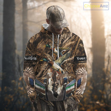 Load image into Gallery viewer, Personalized Mallard Duck Hunting Camo 3D All Over Print Custom Name Shirts, Hunting Gifts NBT181