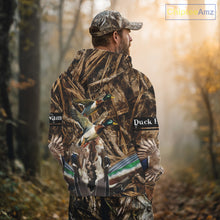 Load image into Gallery viewer, Personalized Mallard Duck Hunting Camo 3D All Over Print Custom Name Shirts, Hunting Gifts NBT181