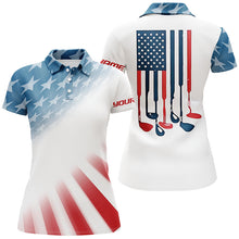 Load image into Gallery viewer, Gradient American Flag Golf Polo Shirts Patriotic Usa Golf Shirts For Women Cool Golf Gifts LDT0278