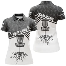 Load image into Gallery viewer, Customized Disc Golf Cross Black White Womens Polo Shirt Disc Golf Shirt For Women Golf Gifts LDT0722