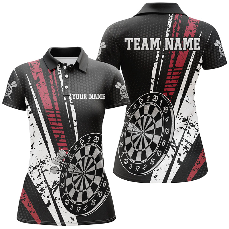 Personalized Darts Shirt For Women Retro Geometric Womens Darts Polo Shirt Dart Jerseys LDT0728