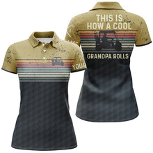 Load image into Gallery viewer, This Is How A Cool Grandpa Rolls Retro Colorful Golf Polo Shirt Striped Golf Gifts For Women LDT0424