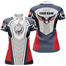 Load image into Gallery viewer, American Eagle Golf Polo Shirt Customized Us Flag Golf Shirts For Women, Patriotic Golf Gifts LDT0220