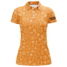 Load image into Gallery viewer, Thanksgiving Seamless Golf Polo Shirt Orange Customized Golf Tops For Women Cool Golf Gifts LDT0844