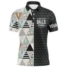 Load image into Gallery viewer, It Takes A Lot Of Balls Geometric Pattern Mens Golf Polo Shirts Customized Golf Gifts For Men LDT1049