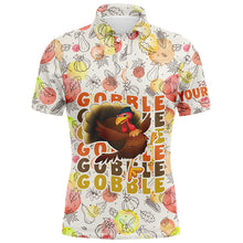 Load image into Gallery viewer, Turkey Bird Thanksgiving Golf Mens Polo Shirt Fall Pattern Custom Golf Shirts For Men Golf Gifts LDT0875
