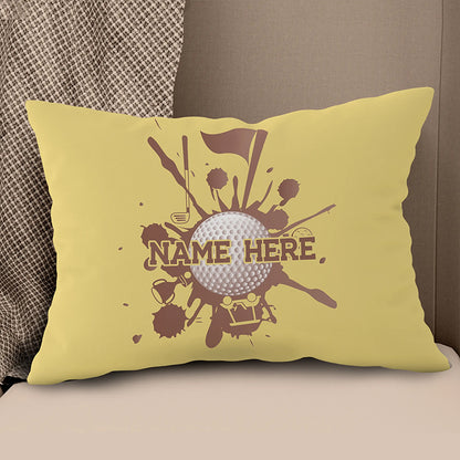 Vintage Golf Elements Custom Pillow Personalized Golf Gifts For Golfer LDT1204