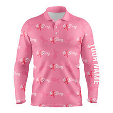 Load image into Gallery viewer, Be Strong Pink Ribbon Breast Cancer Awareness Mens Golf Polo Shirts Cute Golf Gifts For Men LDT0502