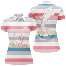 Load image into Gallery viewer, Let&#39;s Partee Pastel Multicolor Womens Golf Tops Personalized Rainbow Golf Shirts For Women LDT0257