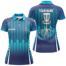 Load image into Gallery viewer, Personalized Sport Style Blue Gradient Disc Golf Polo Shirt Cool Women Golf Tops Golf Gifts LDT0911