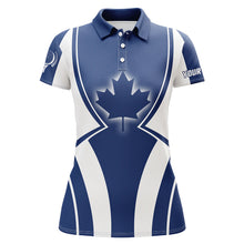 Load image into Gallery viewer, Blue Canada Maple Leaf Womens Golf Shirt Customized Patriotic Golf Tops For Women Golf Gifts LDT1000