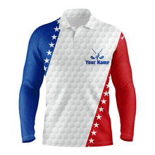 Load image into Gallery viewer, American Flag Mens Golf Polo Shirts Custom Patriotic Golf Shirts For Men Golfing Gifts LDT1411
