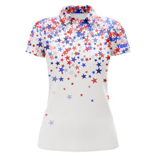 Load image into Gallery viewer, 3D American Stars Womens Golf Polo Shirt Custom Patriotic Golf Shirts For Women Golfing Gifts LDT1414