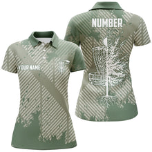 Load image into Gallery viewer, Disc Golf Green Abstract Texture Womens Polo Shirts Customized Disc Golf Shirts For Women LDT0520