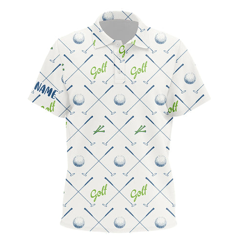 Golf Pattern Seamless Unisex Kids Polo Shirts Custom Name Cool Golf Shirts For Kid Golf Gifts LDT0570
