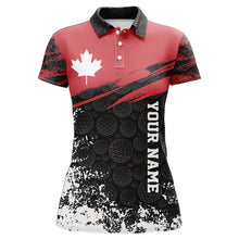 Load image into Gallery viewer, Retro Canadian Golf Polo Shirt Custom Canada Flag Patriotic Golf Tops For Women Golfing Gifts LDT0890