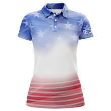 Load image into Gallery viewer, Gradient American Flag Golf Polo Shirts Patriotic Usa Golf Shirts For Women Cool Golf Gifts LDT0636