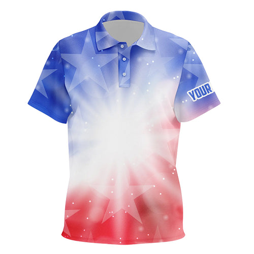 Gradient American Flag Golf Kids Polo Shirts Patriotic Usa Golf Shirts For Kid Cool Golf Gifts LDT0637