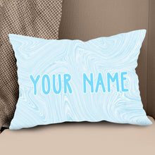 Load image into Gallery viewer, Blue Liquid Paints Custom Name Pillow Personalized Cool Golf Gifts LDT1131