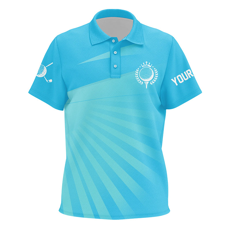 Personalized Blue Kids Golf Polo Shirts Custom Name Golf Shirts For Kid Golfing Gifts LDT1353