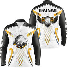 Load image into Gallery viewer, Eagle Golf Ball Custom White Grunge Golf Mens Polo Shirt Team Golf Shirts For Men Golf Gifts LDT0716