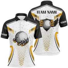 Load image into Gallery viewer, Eagle Golf Ball Custom White Grunge Golf Mens Polo Shirt Team Golf Shirts For Men Golf Gifts LDT0716