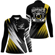 Load image into Gallery viewer, Womens Yellow Golf Polo Shirts, Personalized Golf Shirts For Ladies, Cool Golf Gifts For Her LDT0169